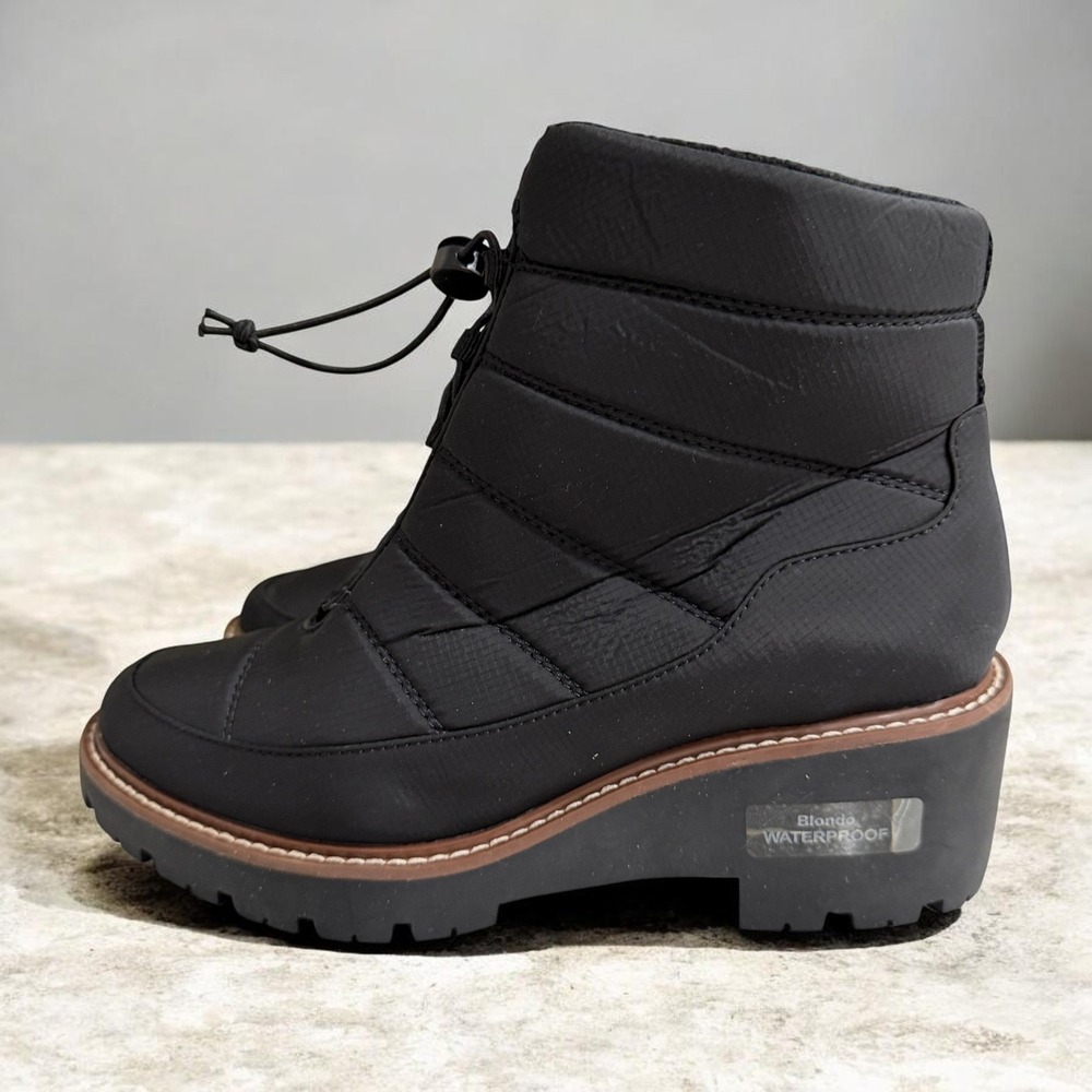 Blondo Daisy Waterproof Black‎ Winter Booties Outdoor Hiking Cozy Gorpcore 8M